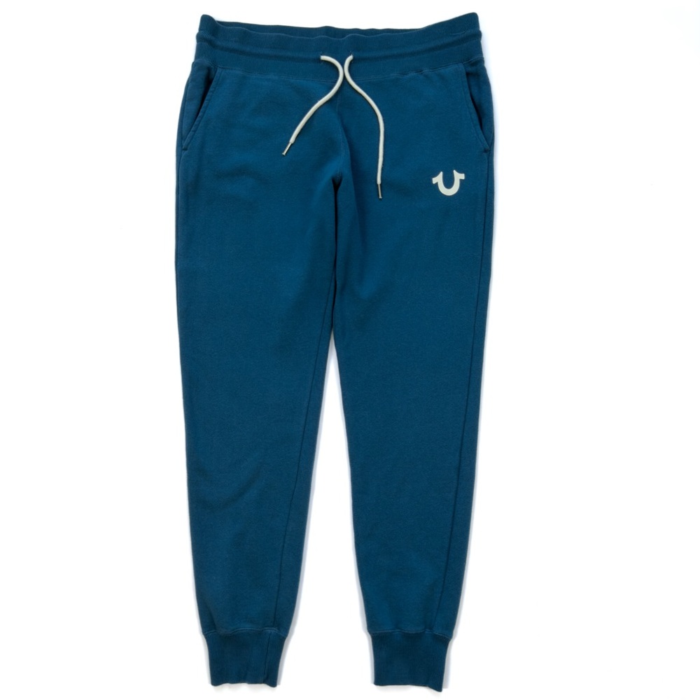 True Religion Women’s Hoodie & Joggers Set Fleece Zip-Up Size XL - Blue - Picture 6 of 10